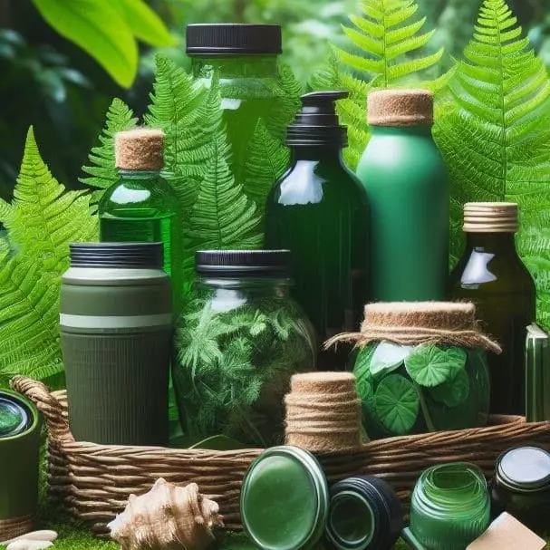 Productos verdes en el bosque